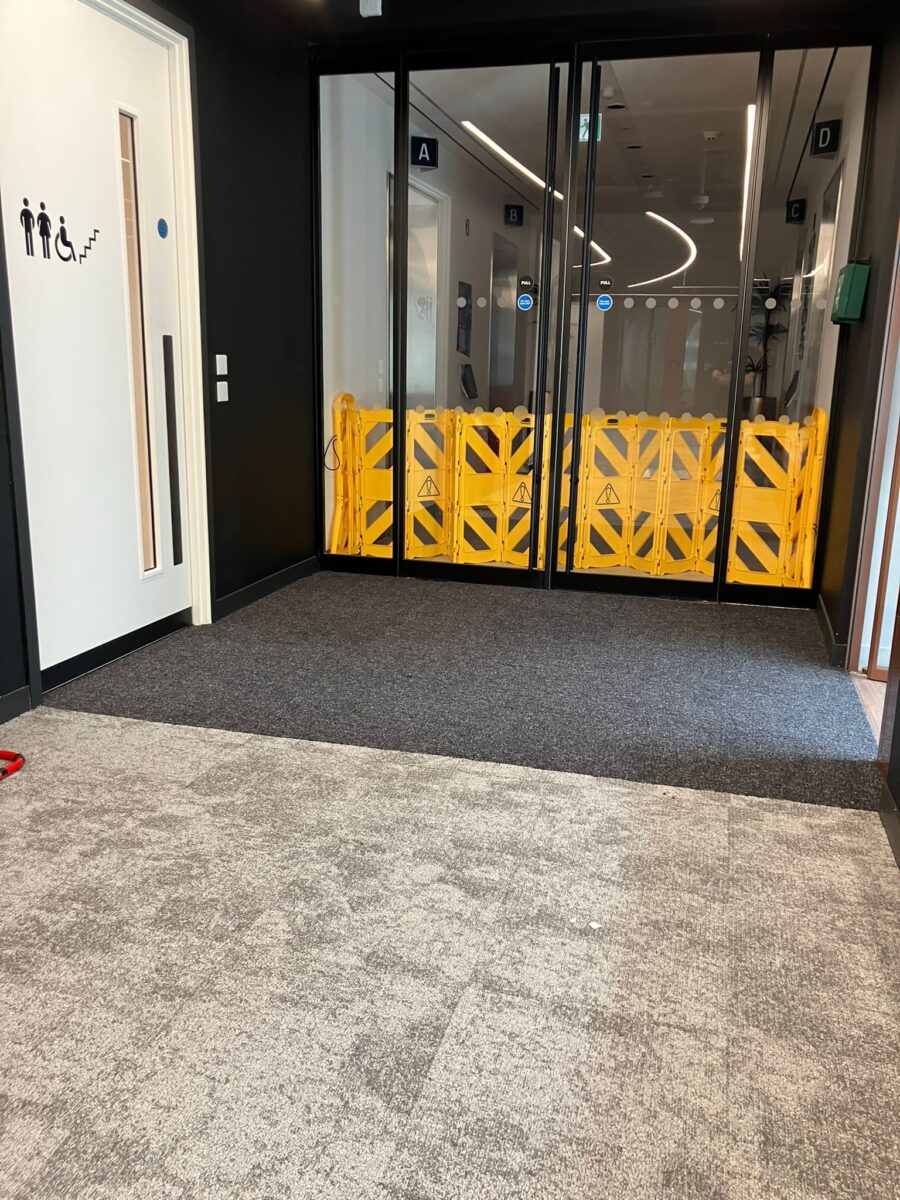 Commercial carpet upgrades in progress