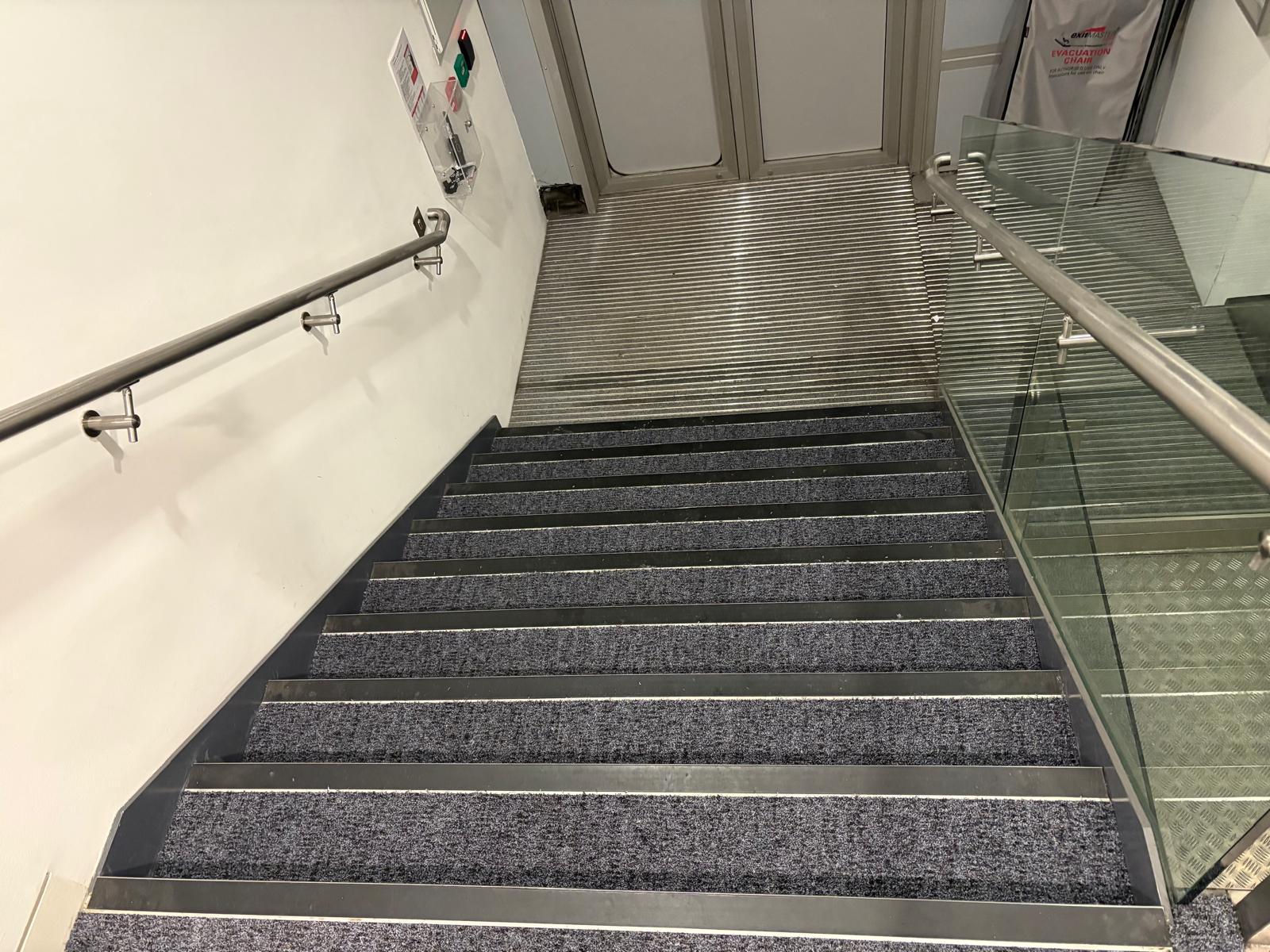 Stairwell Entrance Matting Install - Loughton Direct