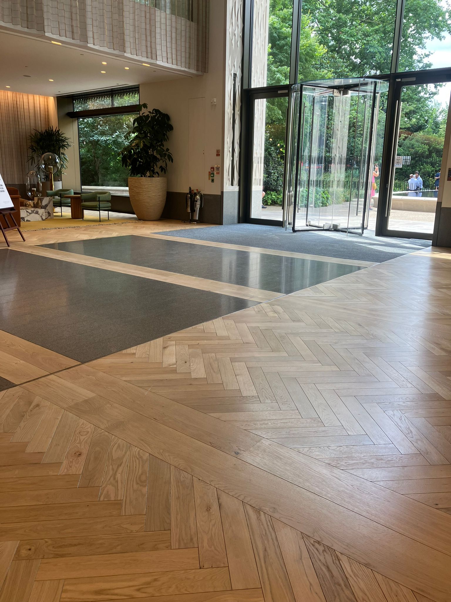 Restored timber office floor - Loughton Direct