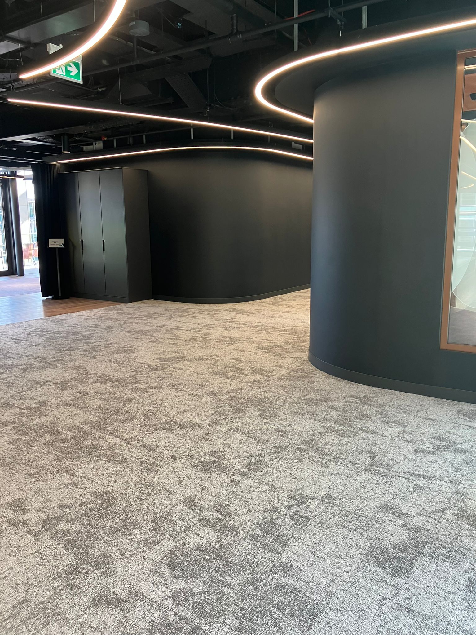 Milliken carpet tiles installed to transform the space
