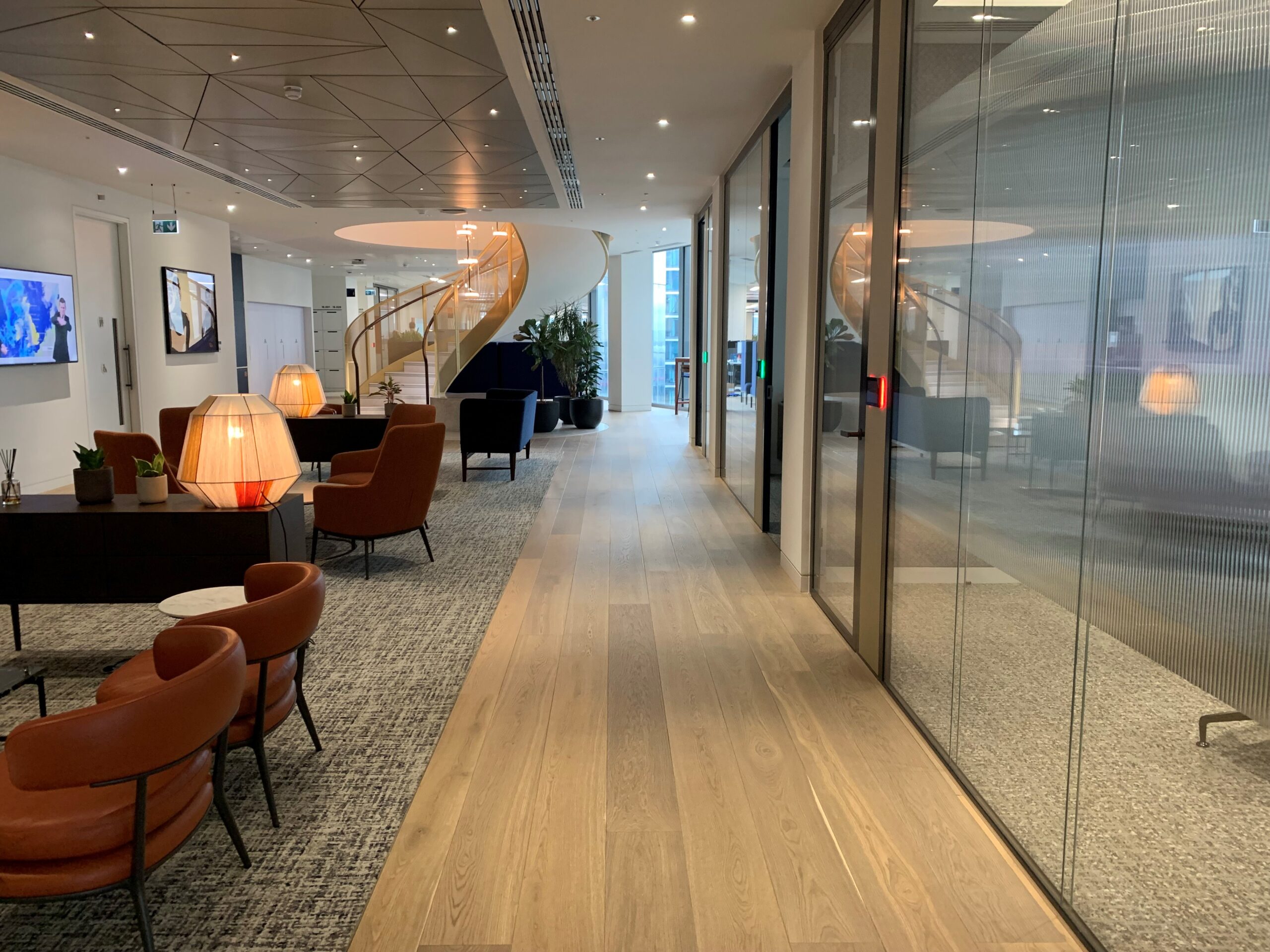 Timber Maintenance in office breakout area - Loughton Direct