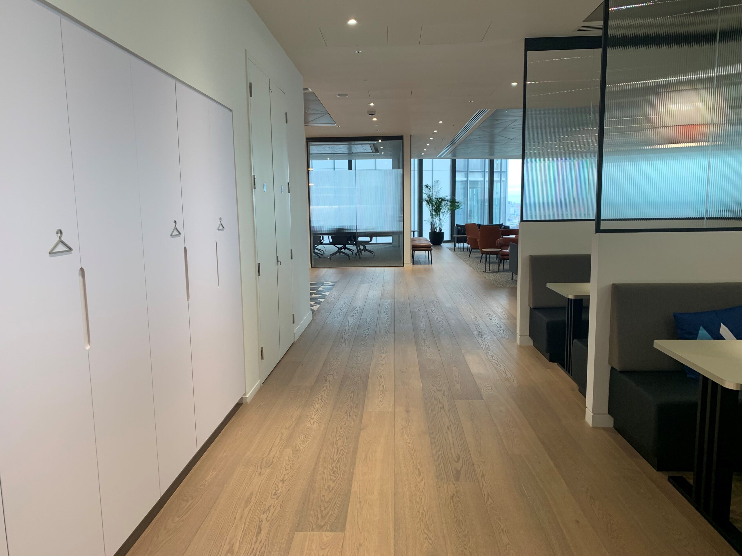 Cleaned, Buffed and Oiled timber in commercial working space - Loughton Direct