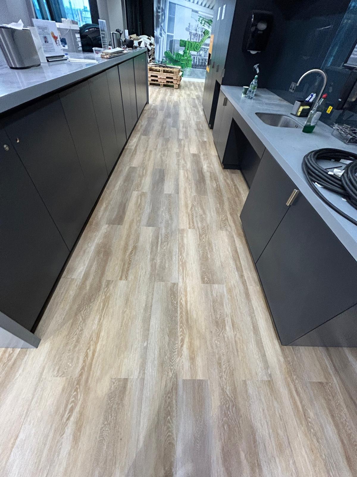 Tea point flooring upgrade vinyl - Loughton Direct