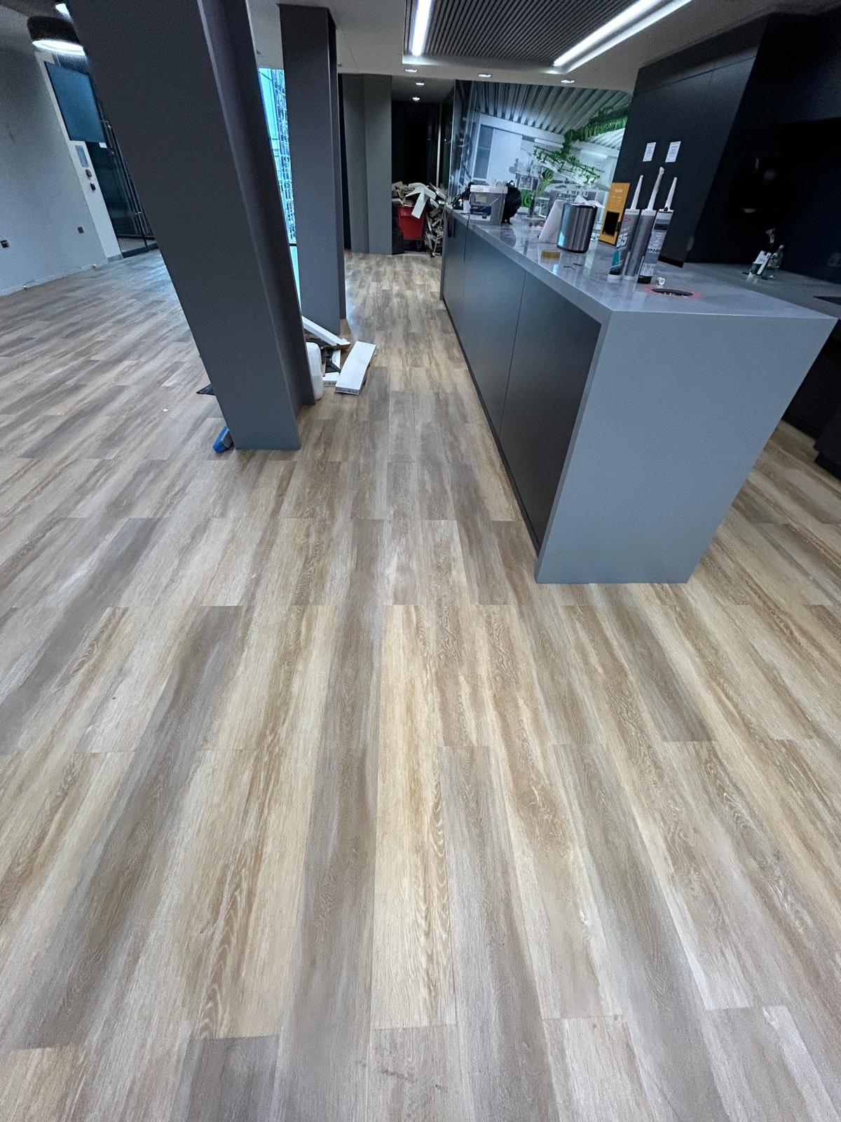 Tea point vinyl upgrade with Shaw LVT - Loughton Direct