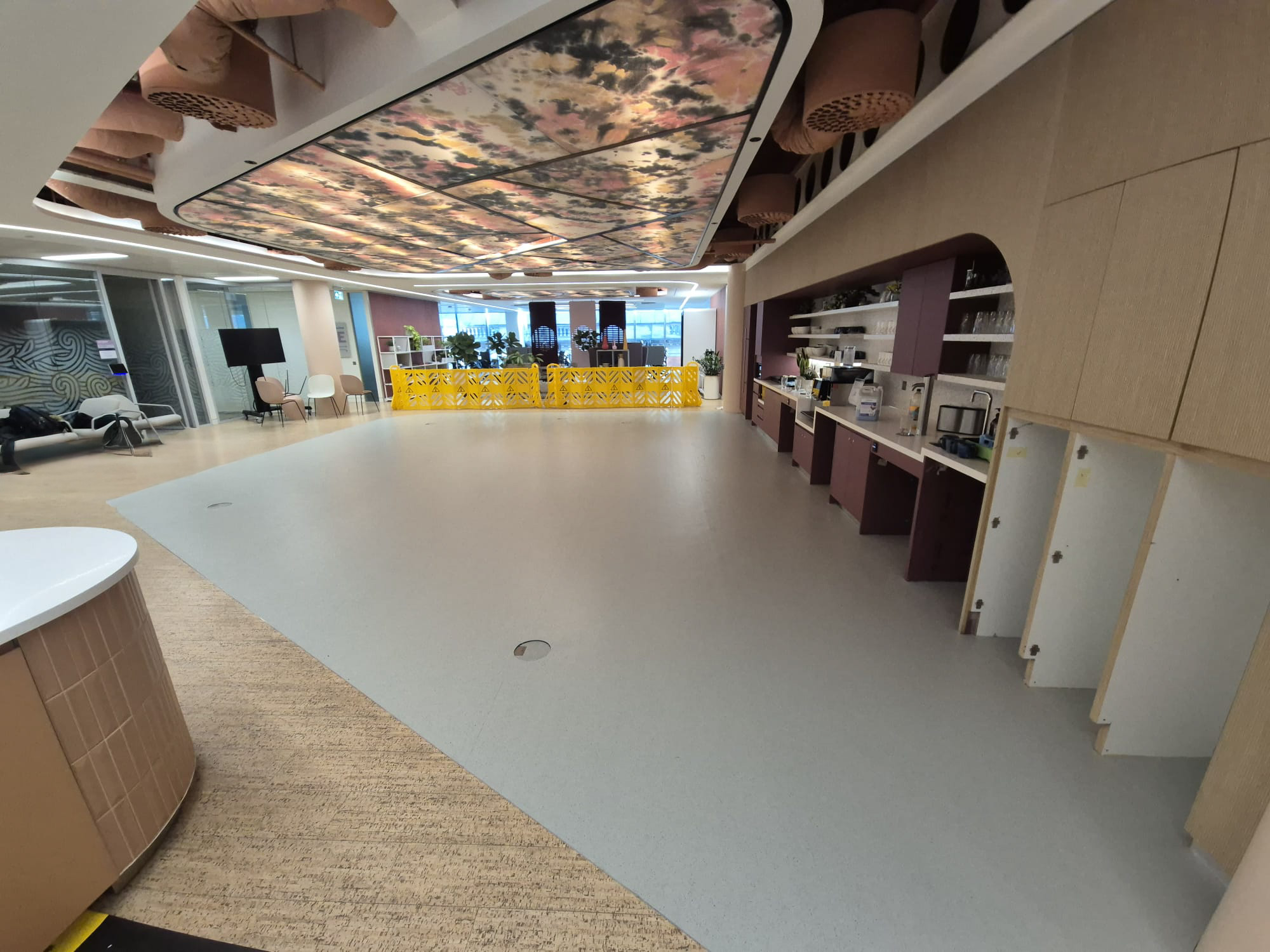Finished tea point after weekend works - Loughton Direct