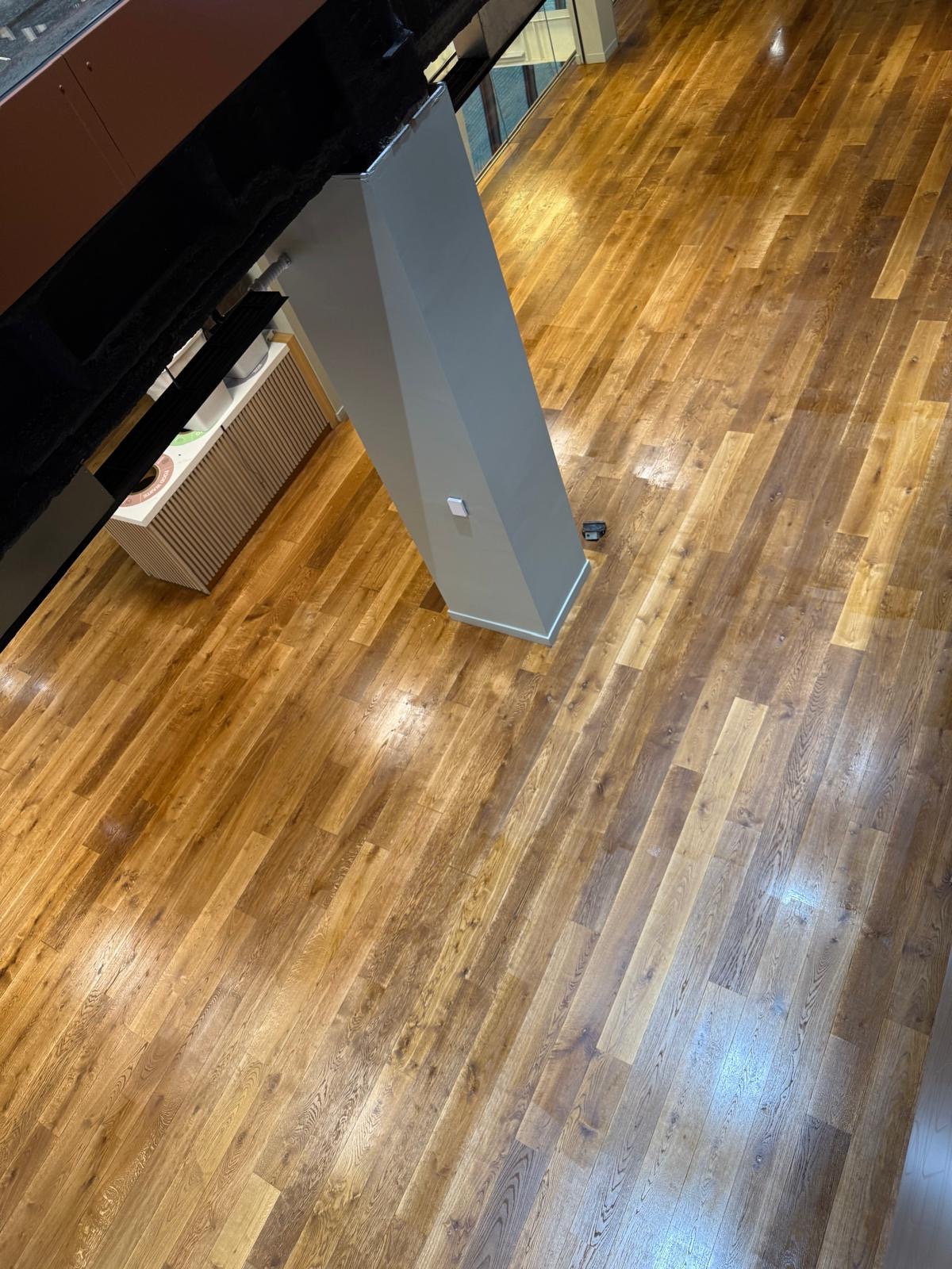 Arial shot of large timber walkway transformation - Loughton Contracts