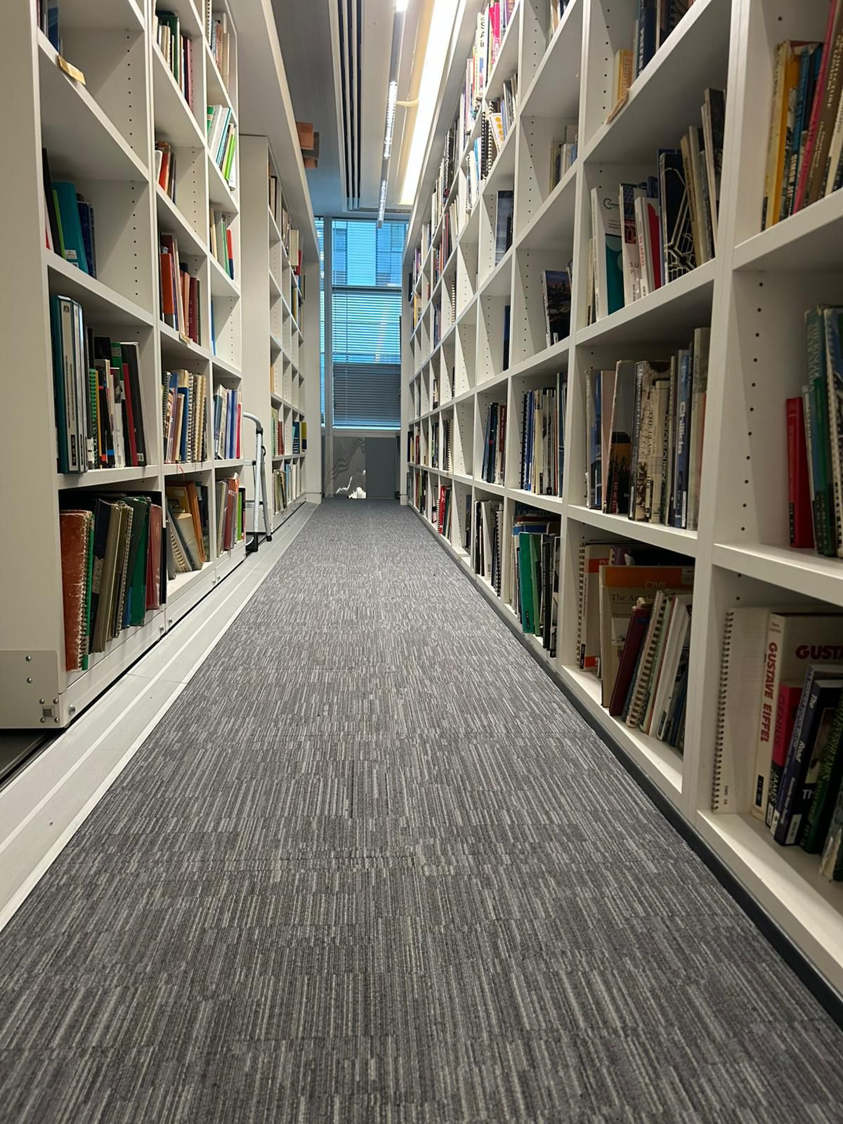 Library with new Milliken carpet tiles - Loughton Direct