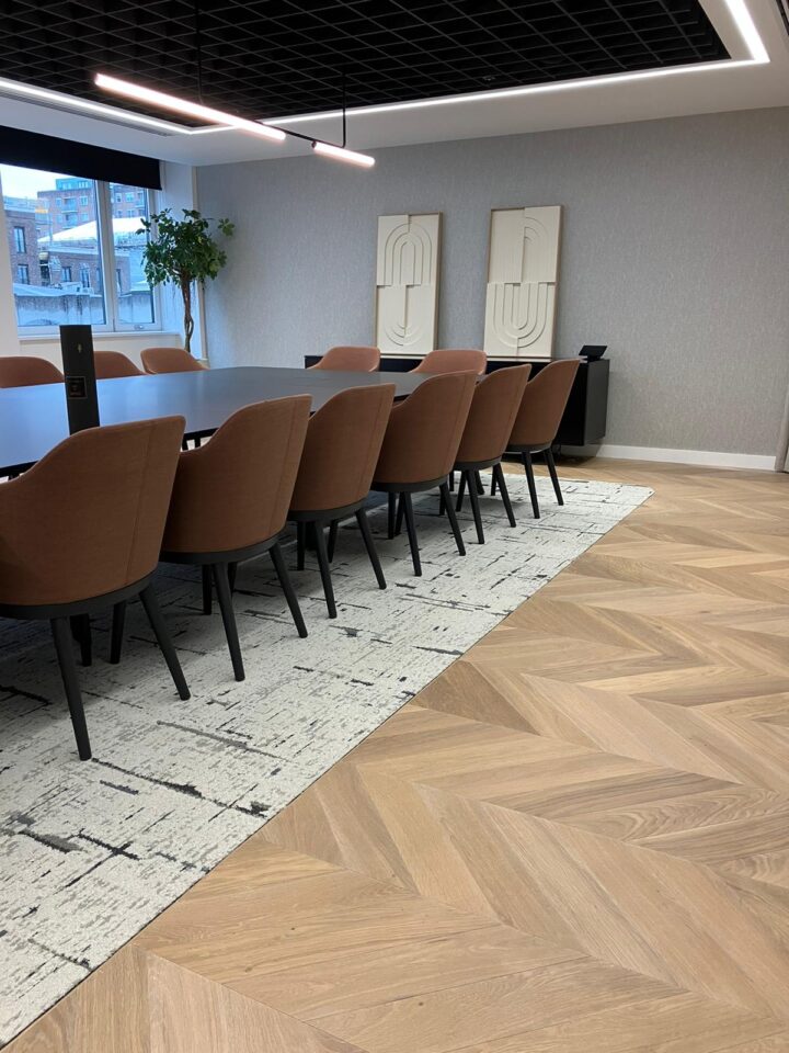 New office flooring installed by Loughton Contracts.